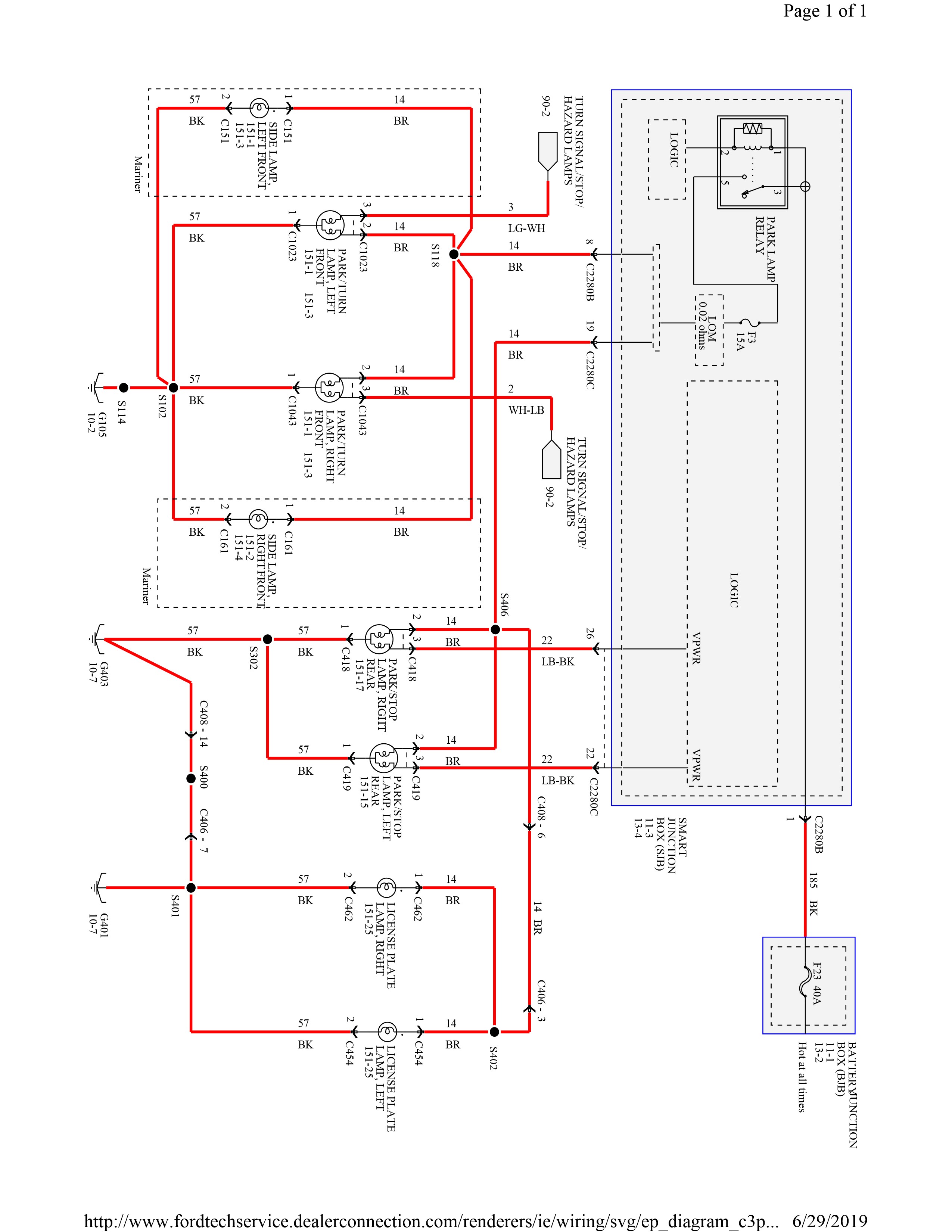 Ford Escape 2005-2007 wiring diagrams